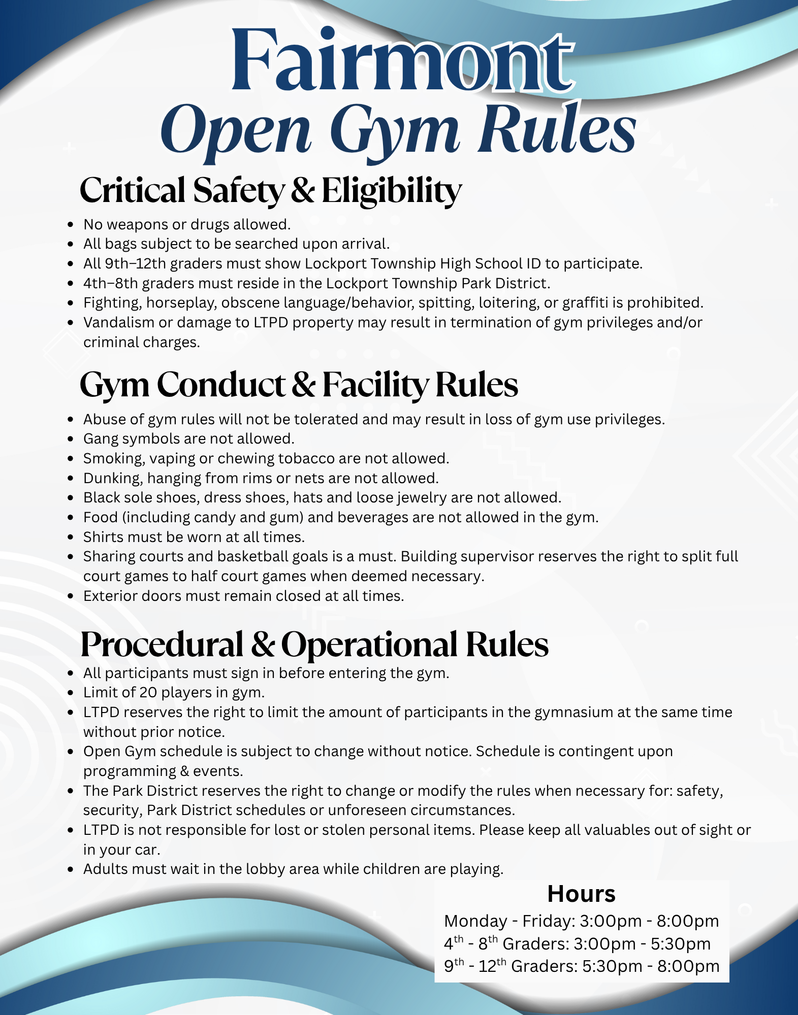 Fairmont Community Center – Lockport Township Park District